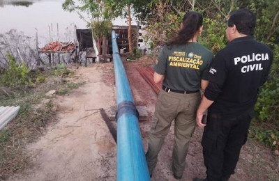Operação Portinho Vivo flagra desvio de água de lagoa e multa empresa em R$ 1 milhão