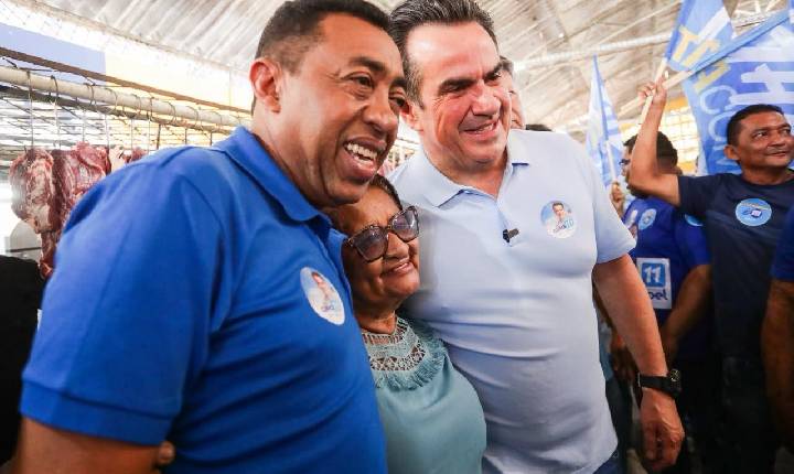 Joel e Ciro iniciam campanha no Mercado do Parque Piauí em Teresina