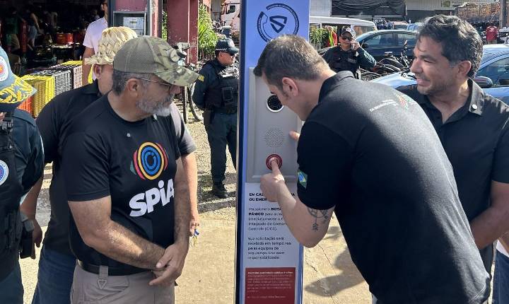Nova Ceasa recebe totem inteligente com botão de emergência do SPiA