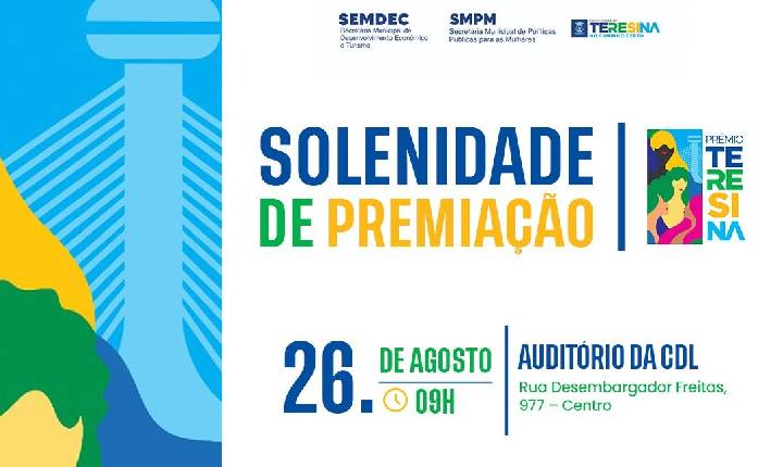 Prêmio Teresina 2026: empresas vencedoras serão anunciadas nesta quarta-feira