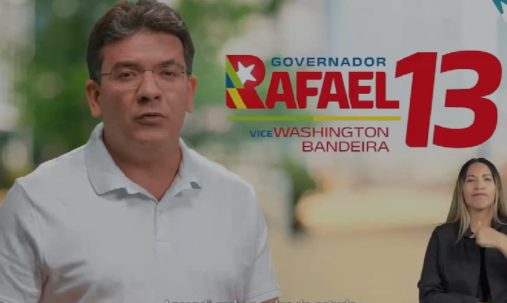 Rafael destaca avanços em saúde, educação e segurança no horário eleitoral no rádio e na TV