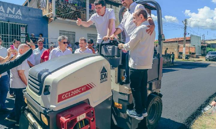 Rafael Fonteles inaugura mais de 6 mil m² de asfalto em Cristalândia