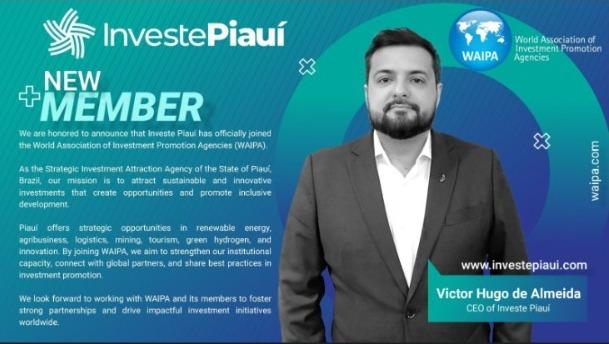 Investe Piauí passa a ser membro oficial da WAIPA - associação mundial de promoção de investimentos