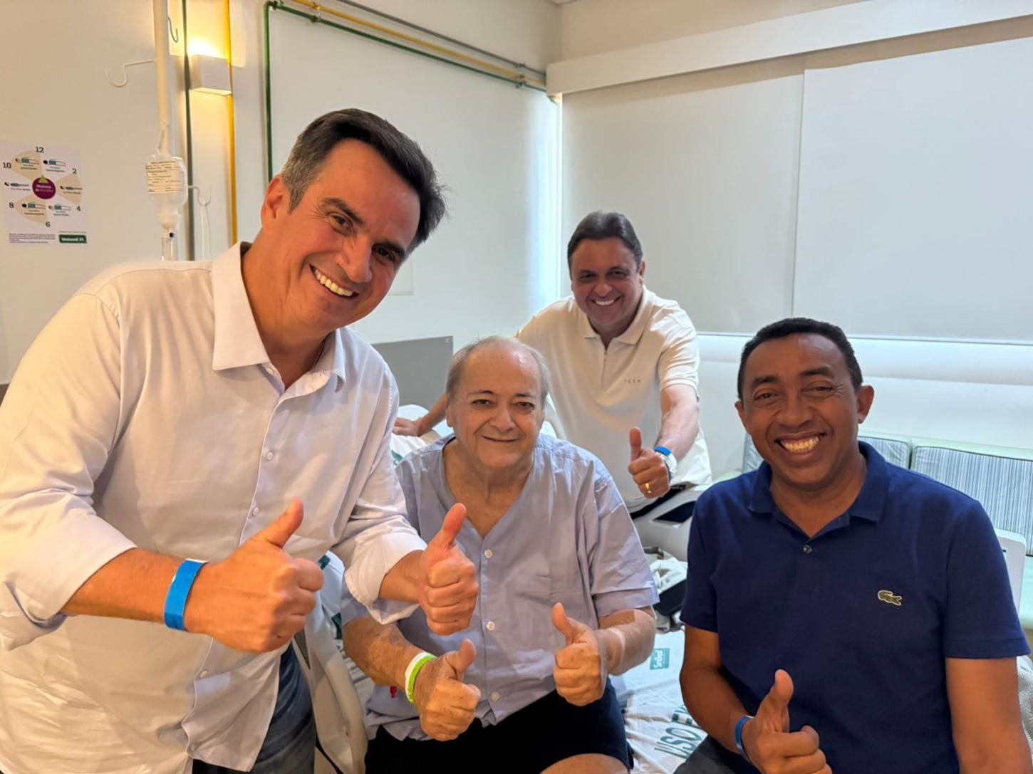 Ciro, Júlio e Joel visitam Silvio no hospital: “terá alta a tempo de passar o Natal em casa”