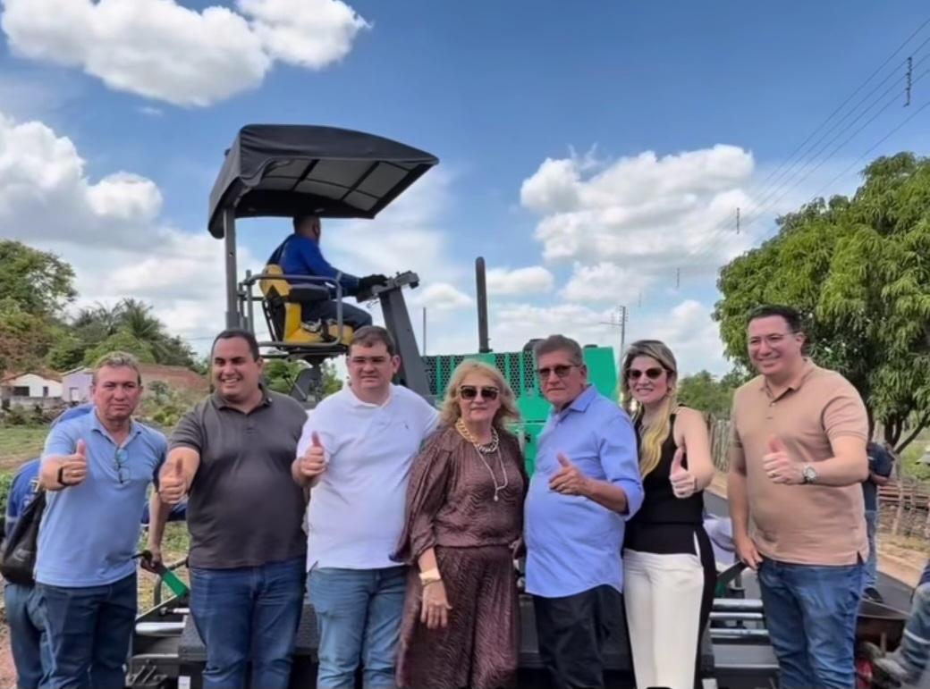 Georgiano Neto visita Alagoinha do Piauí e vistoria obras de pavimentação asfáltica