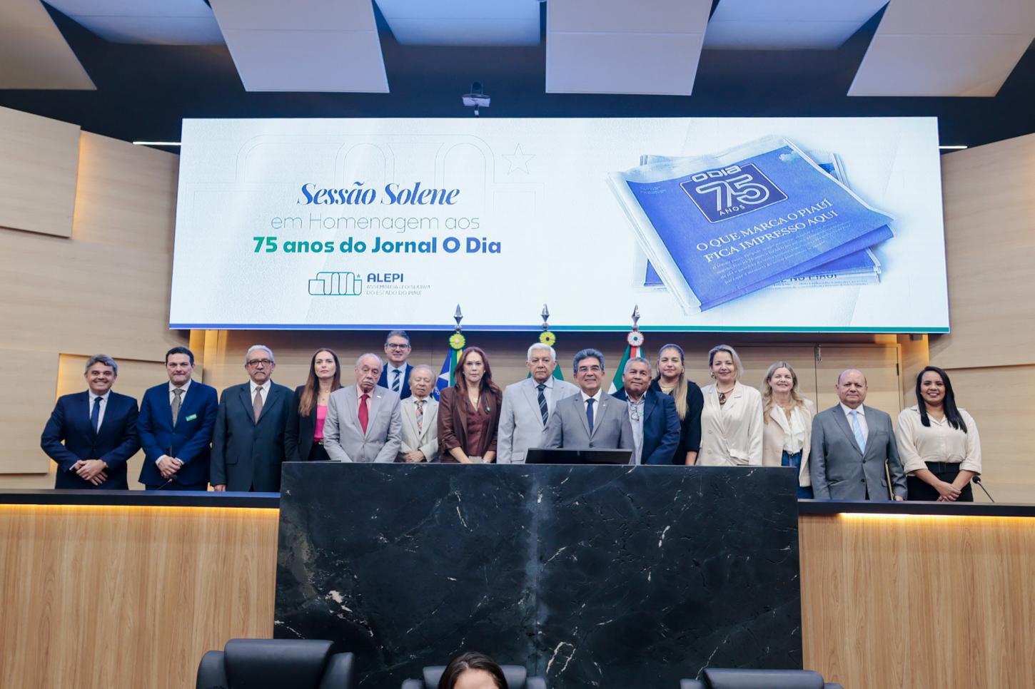Alepi realiza sessão solene pelos 75 anos do jornal O Dia de Teresina
