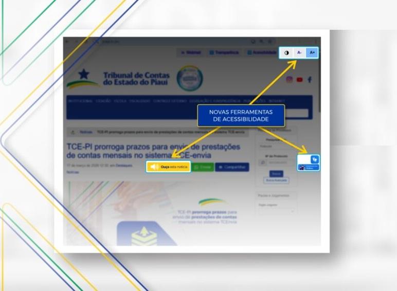 TCE-PI implanta novas ferramentas de acessibilidade no site institucional