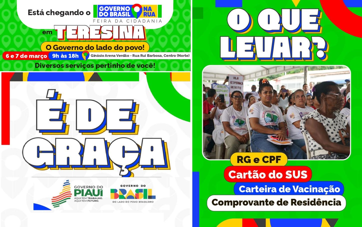 Governo do Brasil na Rua nesta sexta e no sábado em Teresina