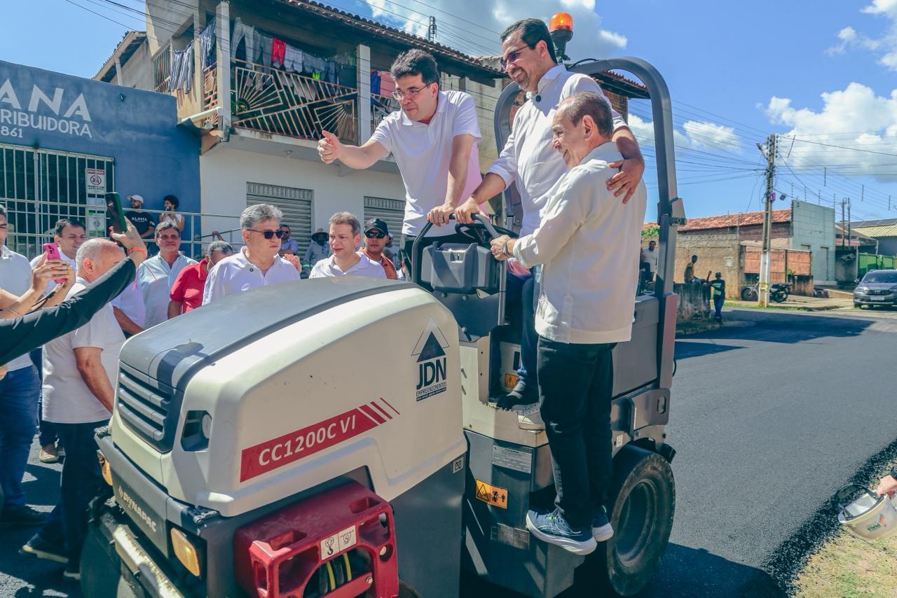 Rafael Fonteles inaugura mais de 6 mil m² de asfalto em Cristalândia