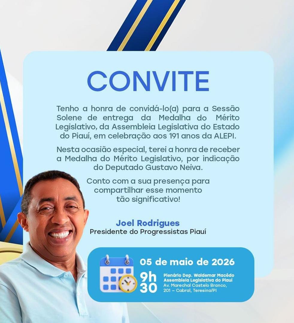 Joel Rodrigues recebe a Medalha do Mérito Legislativo na Alepi