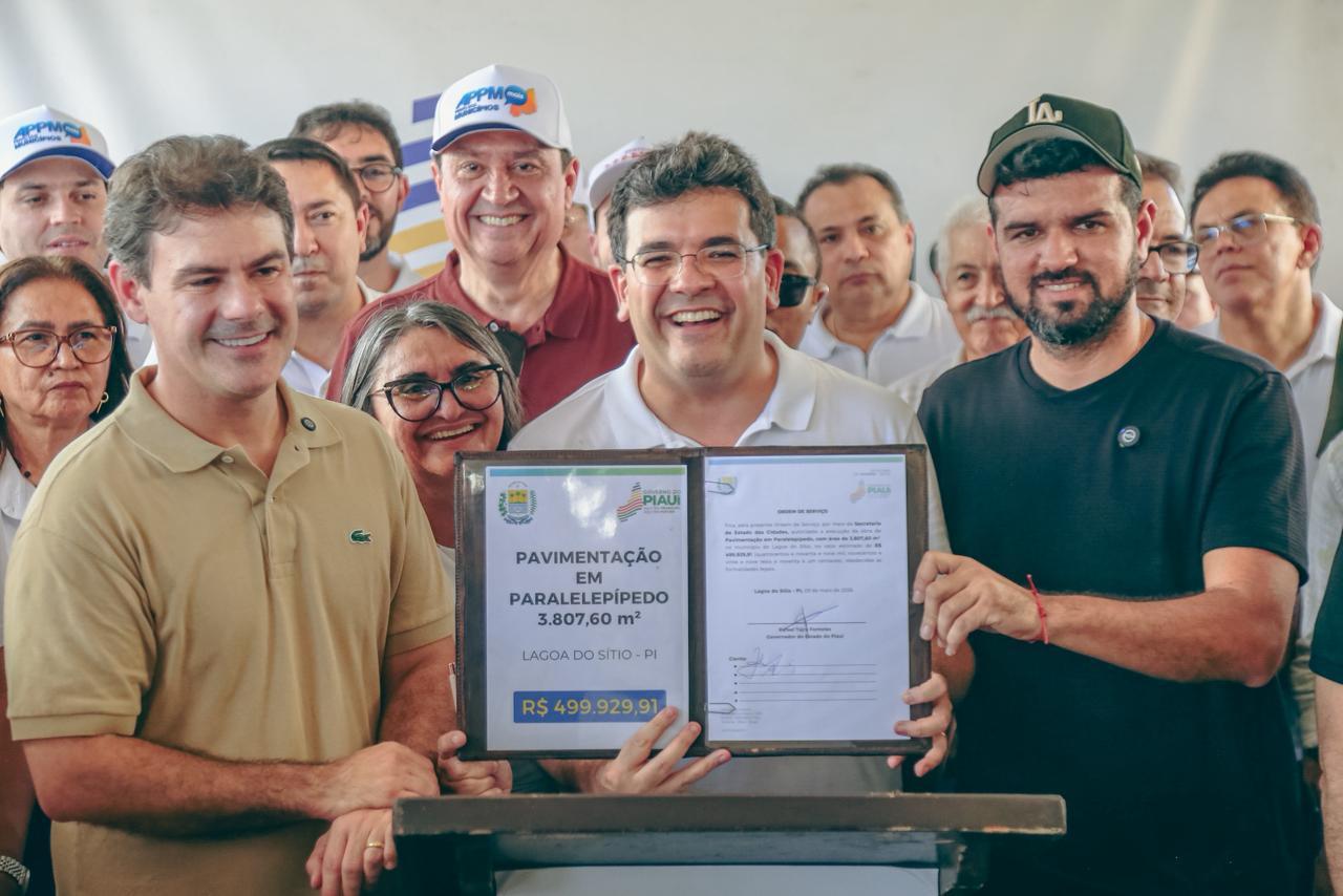 Ruas do município de Lagoa do Sítio ganham pavimentação asfáltica