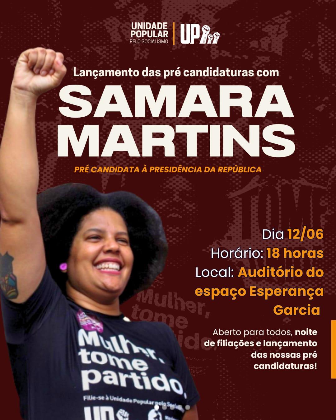 Samara Martins lança pré-candidatura a Presidente no Piauí nesta sexta-feira (12)