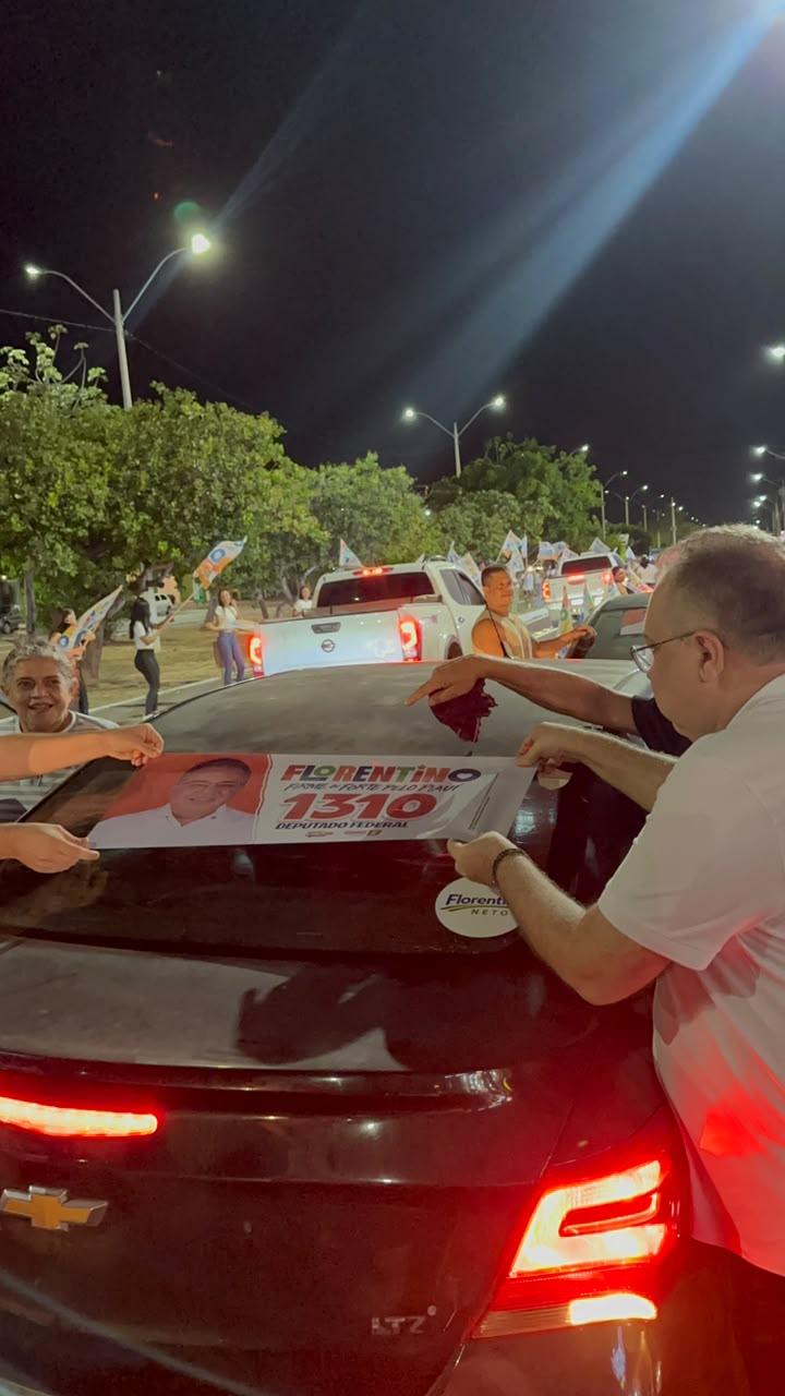 Florentino Neto realiza adesivaço em Parnaíba e agenda movimentada pelo Piauí
