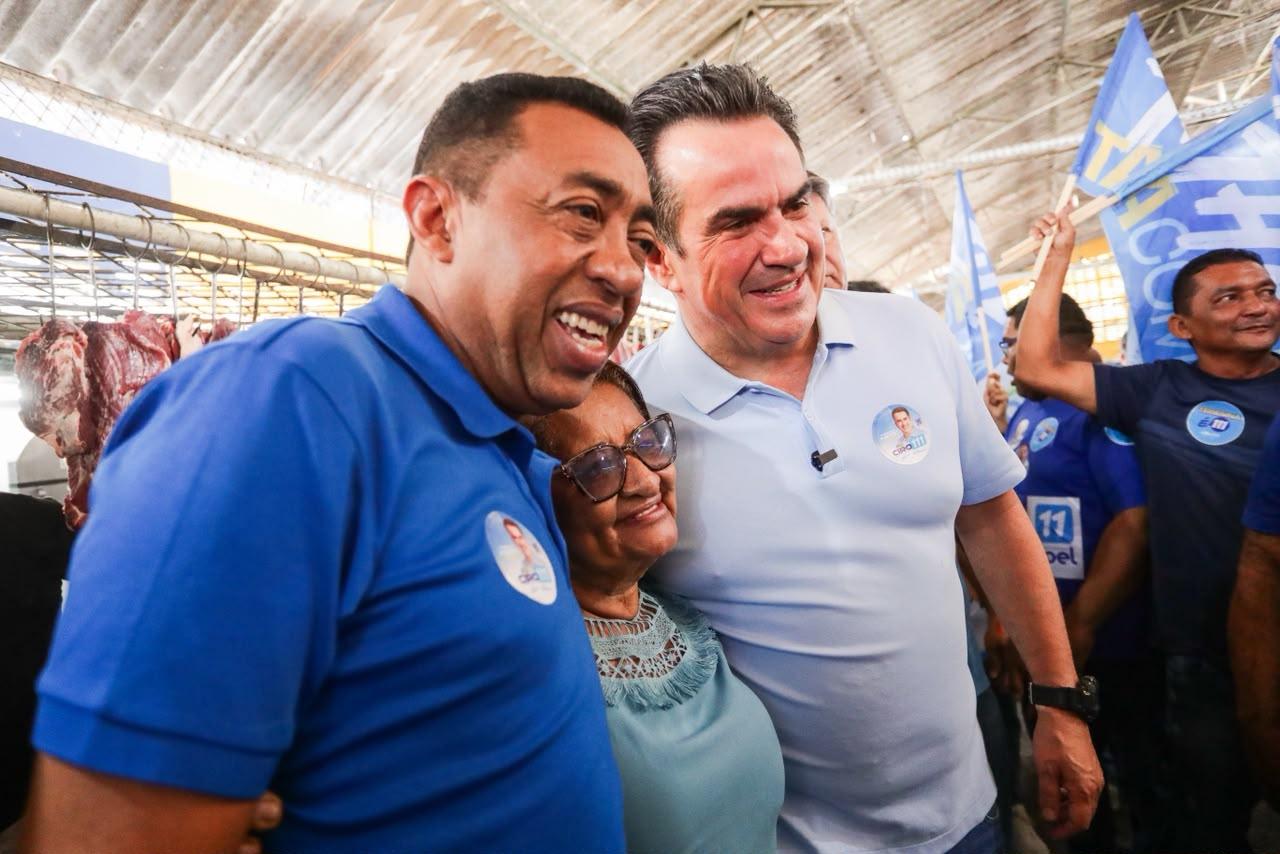 Joel e Ciro iniciam campanha com corpo-a-corpo no Mercado do Parque Piauí em Teresina