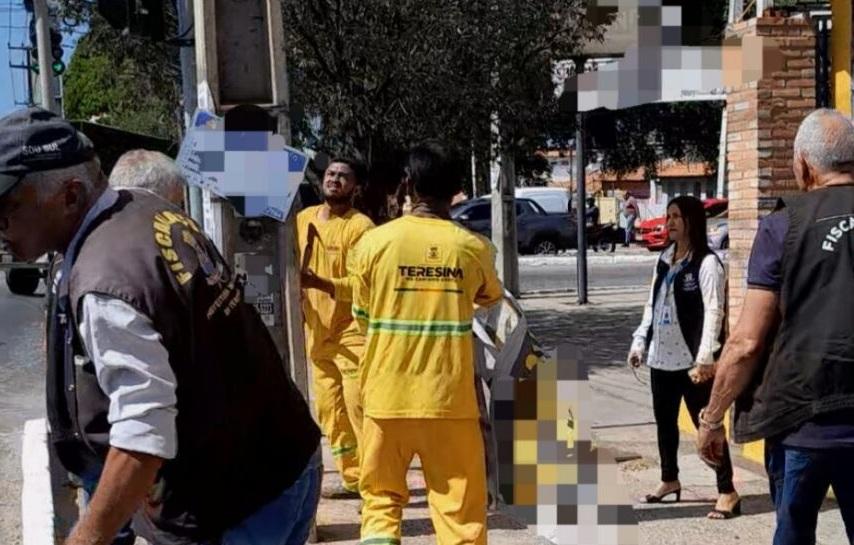 Prefeitura inicia operação contra poluição visual e publicidade irregular na Zona Sul de Teresina