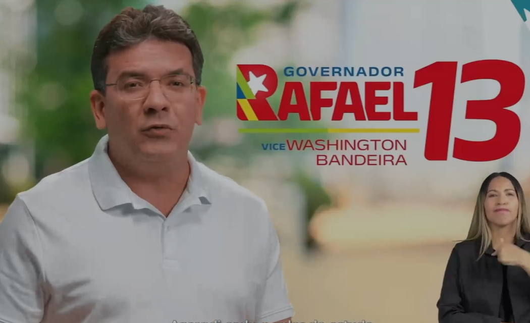 Rafael destaca avanços em saúde, educação e segurança no horário eleitoral no rádio e na TV