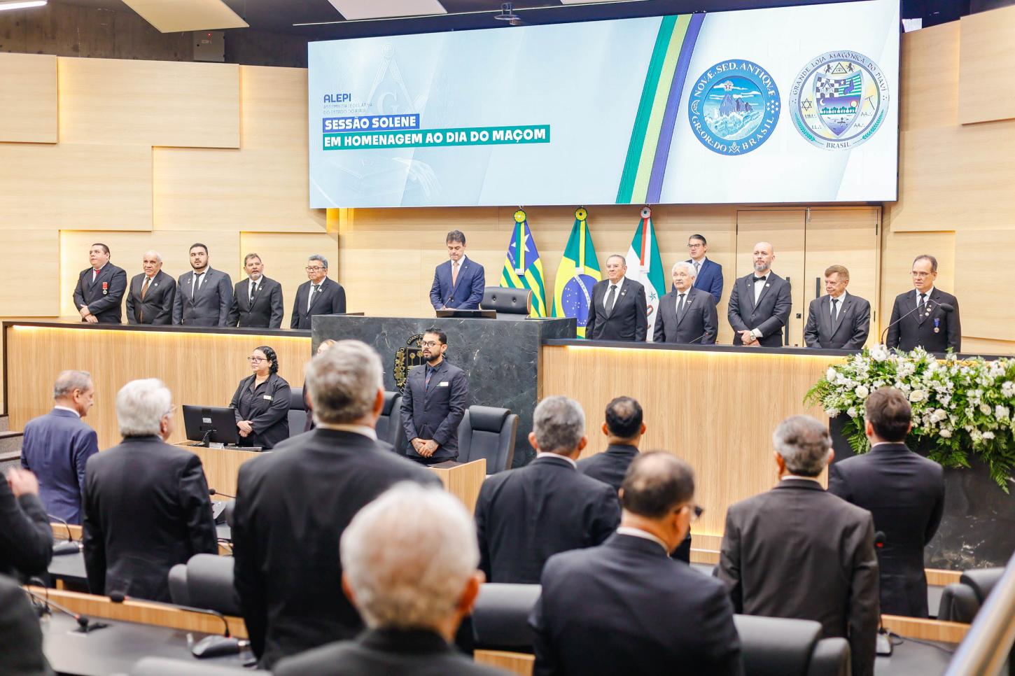 Sessao solene homenageia o Dia do Maçom na Assembleia Legislativa