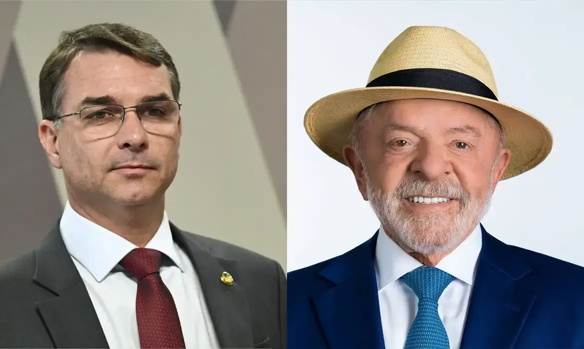 Flávio Bolsonaro (PL) e Luiz Inácio Lula da Silva (PT) seguem em disputa no segundo turno Foto: Reprodução