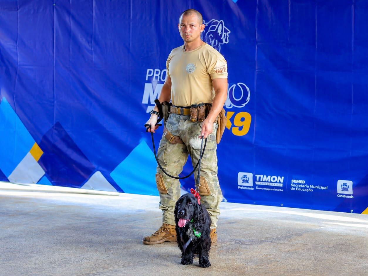 Meu Amigo K9, desenvolvido pela Prefeitura de Timon em parceria com a Polícia Civil do Maranhão Foto: Prefeitura de Timon/Secom