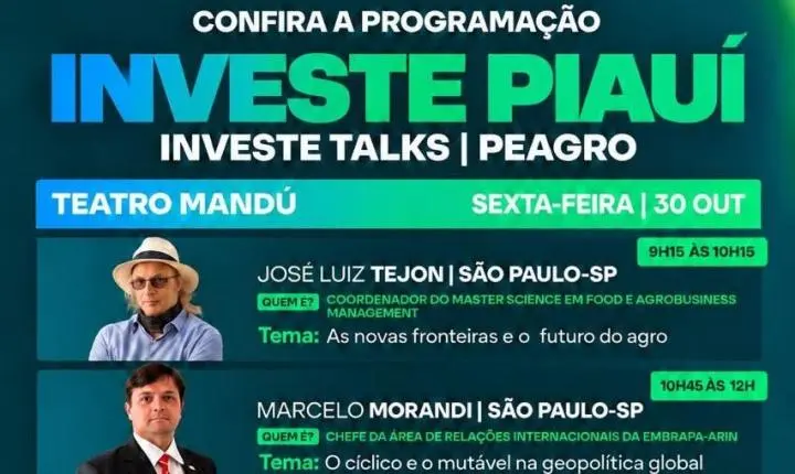 Investe Piauí apresenta soluções para o agronegócio em encontro nacional
